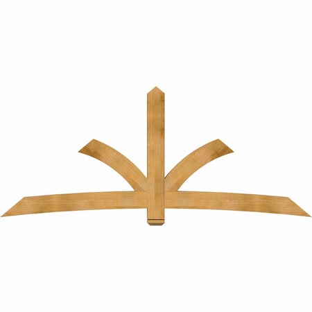 Ekena Millwork Davenport Rough Sawn Timber Gable Bracket, Western Red Cedar, 108"W x 45"H x 4"D x 6"F, 10/12 Pitch GBW108X45X0406DAV00RWR